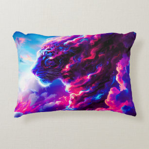 Coussins Décoratifs Léopard néon cosmique futuriste