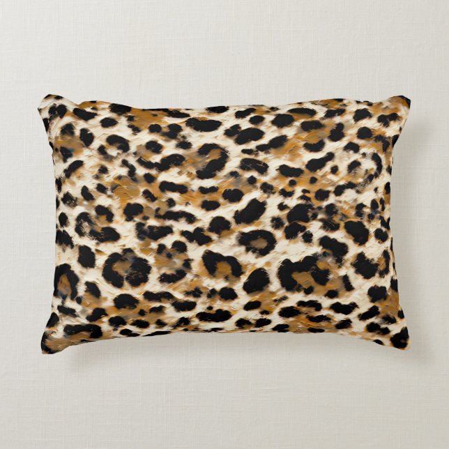 Coussins Décoratifs Leopard peint (Devant)