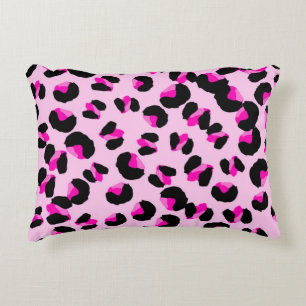 Coussins Décoratifs Léopard rose. Motif de peau animale. Leopard. Pant