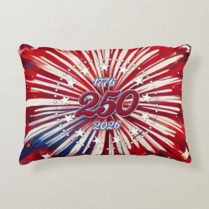 Coussins Décoratifs Les 250 ans d'Amérique 1776-2026 Feux d'artifice R