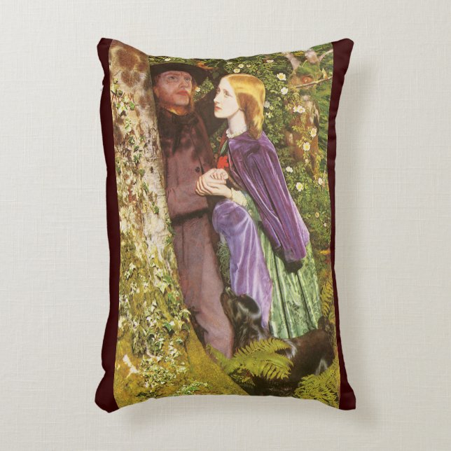 Coussins Décoratifs Les Longs Fiançailles par Arthur Hughes, Art Vinta (Devant(Vertical))