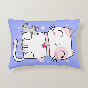 Coussins Décoratifs Les Meilleurs Jours Sont Meow Jours Loin Rose Meow