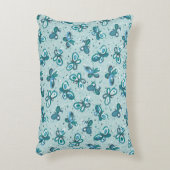 Coussins Décoratifs Les papillons Doodle - turquoise - motif. (Devant(Vertical))