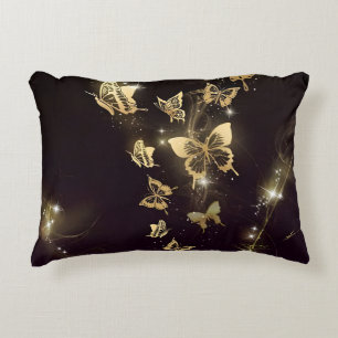 Coussins Décoratifs Les rêves de papillons dorés