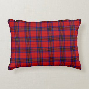 Coussins Décoratifs Leslie tartan rouge bleu violet plaid