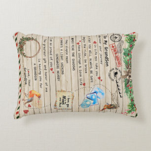 Coussins Décoratifs Lettre Personnalisée À Mon Petit-Fils De Grand-P