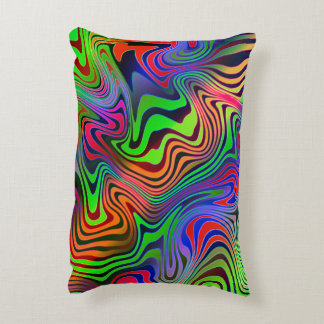 Coussins Décoratifs lignes multicolores psychédéliques ondulées