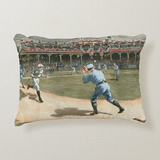 Coussins Décoratifs Ligue nationale de baseball 1886 (Devant)
