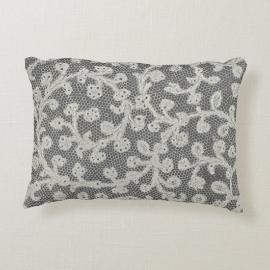 Coussins Décoratifs Linge de dentelle mariage blanc classique jolie (Dos)