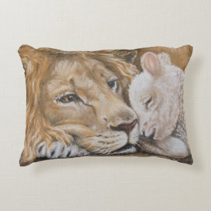 Coussins Décoratifs Lion et agneau par le carreau de TACS