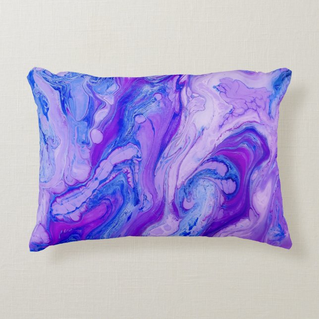 Coussins Décoratifs liquide psychédélique violet (Devant)