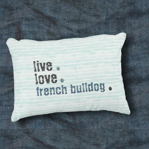 Coussins Décoratifs Live Love French Bulldog Français