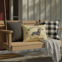 Longhair Dachshund Nom de famille personnalisé Bie