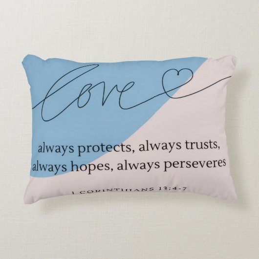 Coussins Décoratifs Love Bible Verse (Devant)