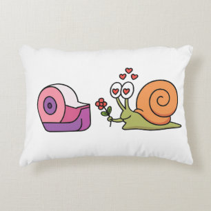 Coussins Décoratifs Love Escargot & Ruban adhésif – Autocollant Drôle 