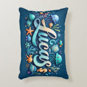 Coussins Décoratifs Lucas Nom Océan Thème Décoratif Mer Vie (Devant(Vertical))