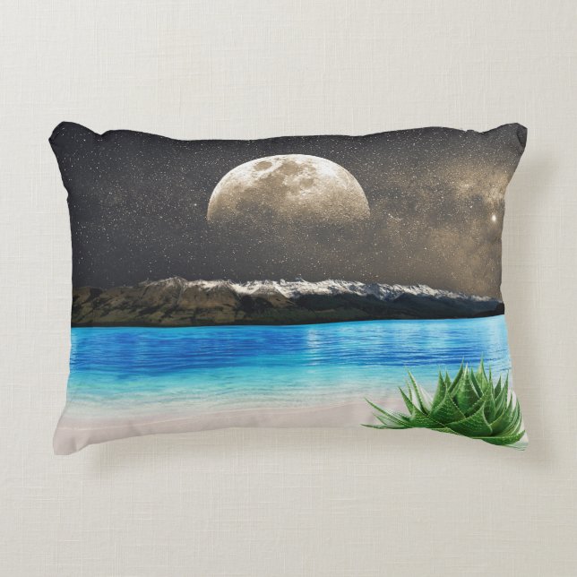 Coussins Décoratifs Lune Et Plage (Devant)