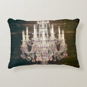 Coussins Décoratifs Lustre vintage rustique en bois de grange chic de