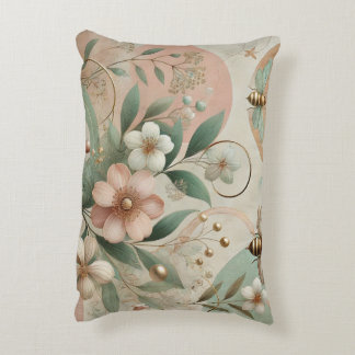 Coussins Décoratifs Luxe élégante Soft Pastel Floral aux abeilles