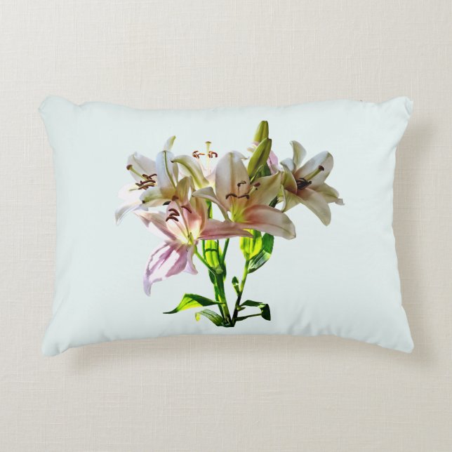 Coussins Décoratifs Lys rose pâle rétroéclairés (Devant)