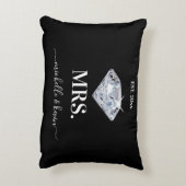 Coussins Décoratifs M. & Mme Mariage noir et blanc (Dos(Vertical))