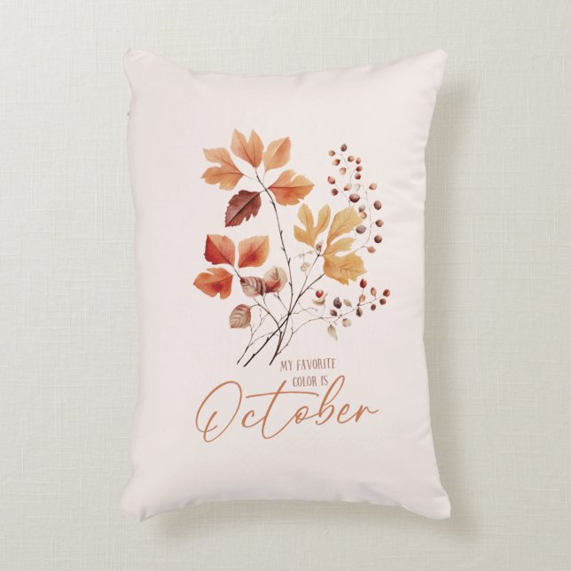 Coussins Décoratifs Ma Couleur Préférée Est Octobre - Feuilles D'Autom (Devant(Vertical))