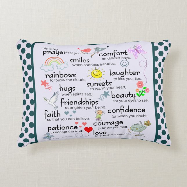 Coussins Décoratifs Ma prière pour vous (Devant)