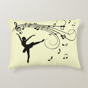 Coussins Décoratifs Magnifique ballerine dansant avec de la musique ja