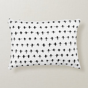 Coussins Décoratifs Main de croix noires dessinée géométrique