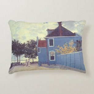 Coussins Décoratifs Maison bleue à Zaandam par Claude Monet