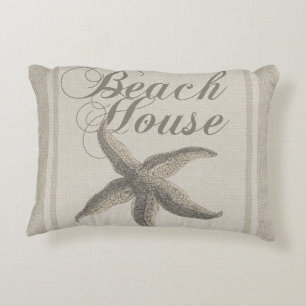 Coussins Décoratifs Maison de plage Starfish Bord de mer Côté côte