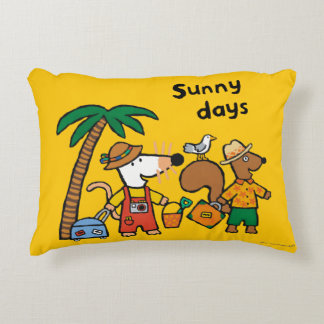 Coussins Décoratifs Maisy et Cyrille avec le palmier à la plage