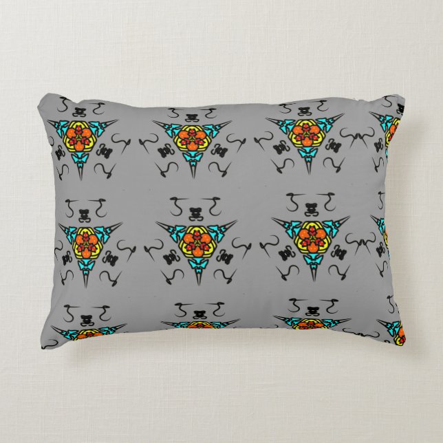 Coussins Décoratifs "Mandala Ardoise Moderne" (Devant)