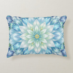 Coussins Décoratifs Mandala de Nénuphar Blanc Glacé