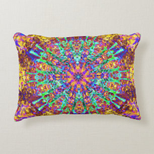 Coussins Décoratifs Mandala Psychedelic Trippy Hippie Color Splash