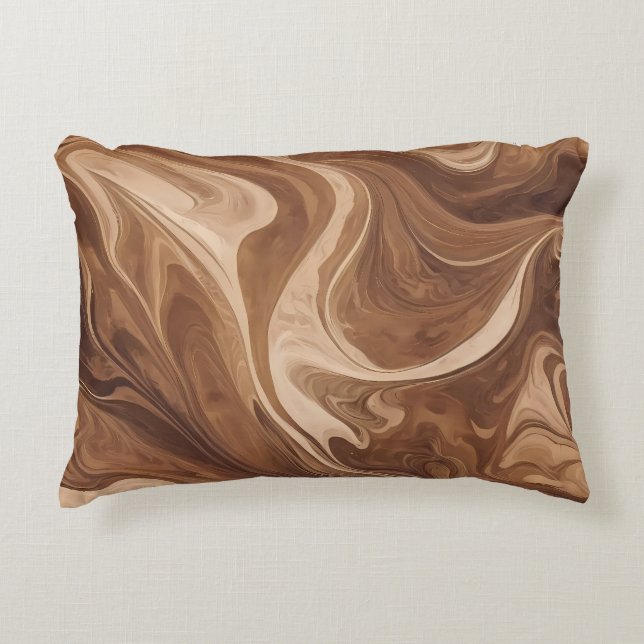 Coussins Décoratifs Marbre Brown et beige (Devant)