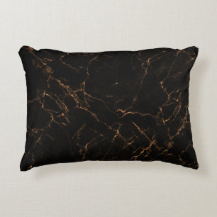 Coussins Décoratifs Marbre noir luxueux : Texture élégante