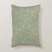 Coussins Décoratifs Marguerites rustiques sur Sage Green, luxe botaniq (Devant(Vertical))