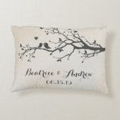 Coussins Décoratifs Mariage personnalisé Date Anniversaire Inséparable (Dos)