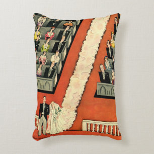 Coussins Décoratifs Mariage Vintage, Jeune Marié et Jeune Mariée Art D