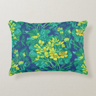 Coussins Décoratifs Marsh Marigold Fleurs sauvages d'été peinture flor
