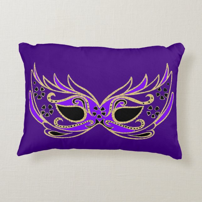 Coussins Décoratifs Masque de Mascarade Violette (Dos)