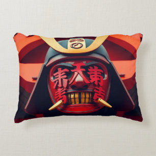 Coussins Décoratifs Masque de samouraï anime rouge