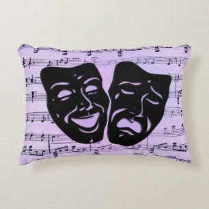 Coussins Décoratifs Masques de musique et de théâtre violets