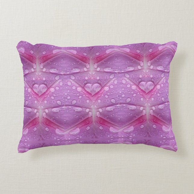 Coussins Décoratifs Mauve Avec Rose (Devant)