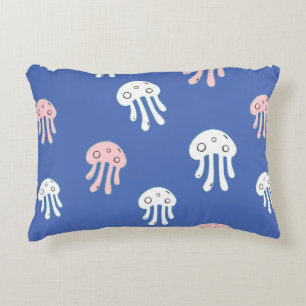 Coussins Décoratifs Méduses sur fond bleu