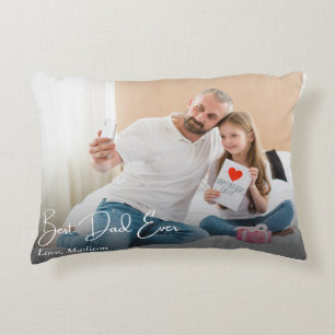 Coussins Décoratifs Meilleur papa jamais une simple photo personnalisé