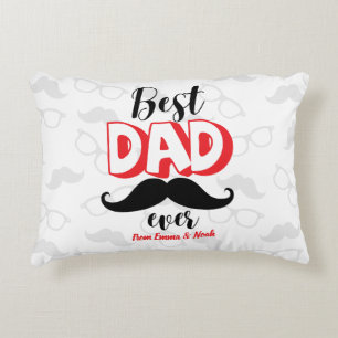 Coussins Décoratifs Meilleur Papa Personnalisé Cadeau de la Fête des P