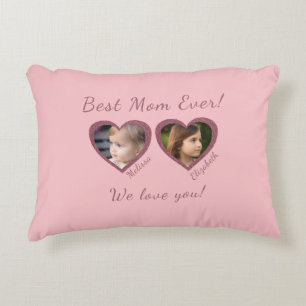 Coussins Décoratifs Meilleure Maman Personnalisable Modèle à Deux Phot