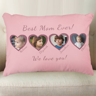Coussins Décoratifs Meilleure Maman Personnalisée Modèle de Quatre Pho
